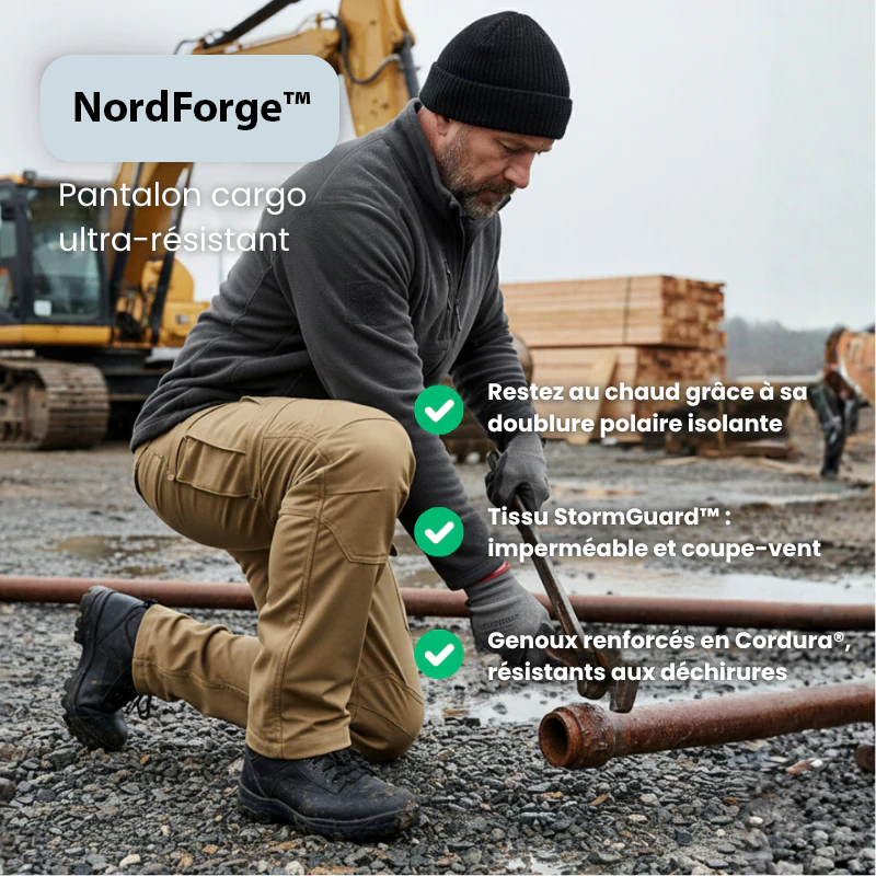 NordForge™ – Pantalon Hiver Renforcé